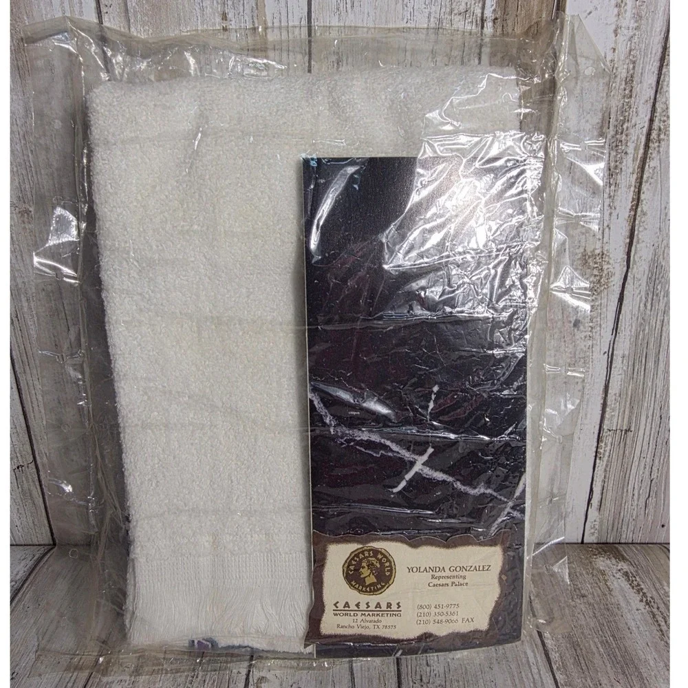 Vintage Caesars Palace Vegas Teddy Golf Towel New Sealed Toga Bear Las Vegas